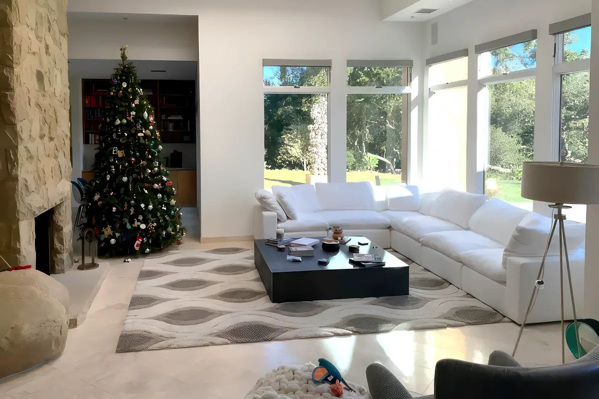 Soulfa 6-Cube Cloud Couch in white, modular, non-toxic, stain resistant, washable, L-sectional sofa