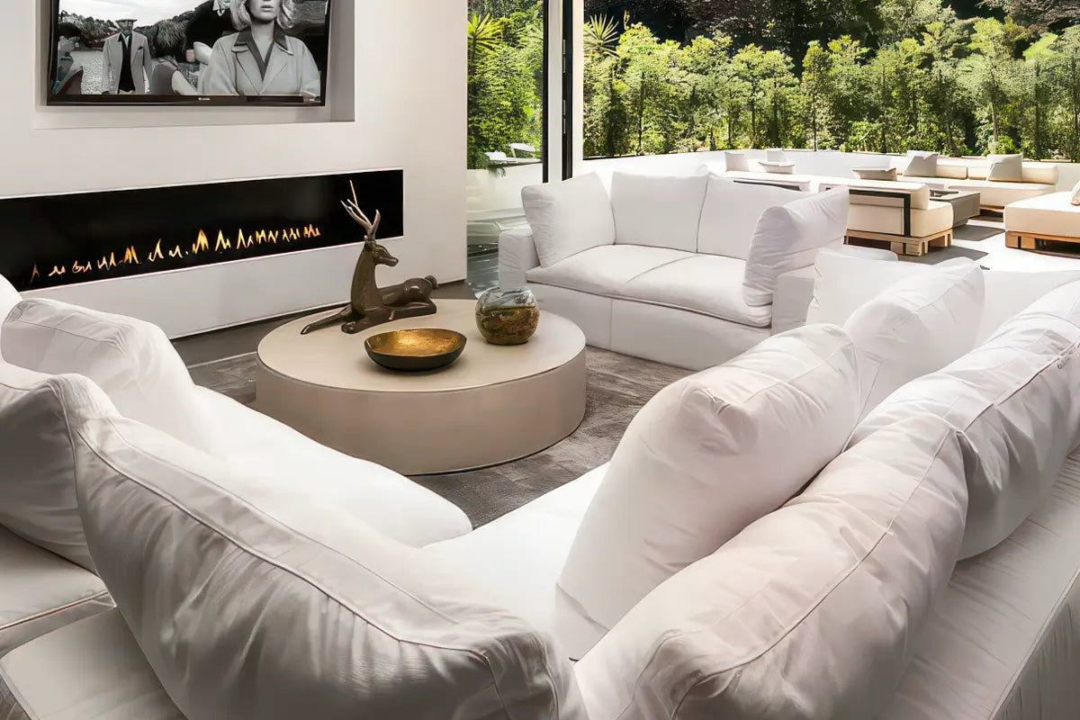 Soulfa 7-Cube Cloud Couch in white, modular, non-toxic, stain resistant, washable, sectional sofa with a loveseat