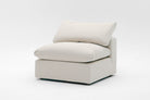 Soulfa Armless Cube Cloud Couch, natural linen, modular sectional sofa chaise, non-toxic, stain resistant, washable
