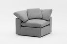 Soulfa Corner Cube Cloud Couch, fog grey, modular sectional sofa chaise, non-toxic, stain resistant, washable
